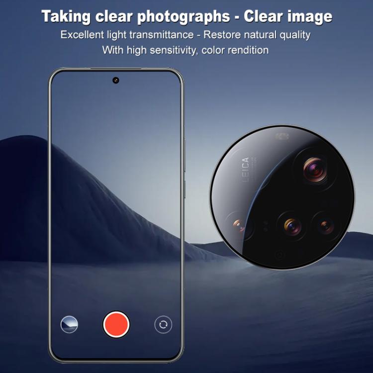 For Xiaomi 15 Ultra Dual Color Version imak HD Glass Rear Camera Lens Film, Self-positioning Version