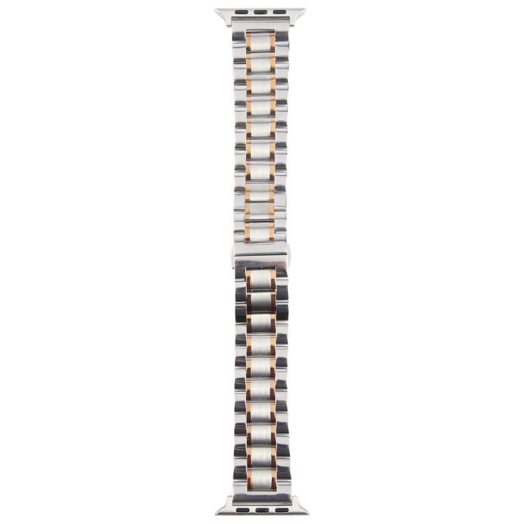 For Apple Watch 46mm / 49mm / 45mm / 44mm Butterfly Buckle New Five Beads Stainless Steel Watch Band