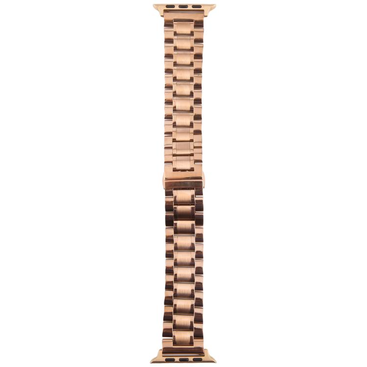 For Apple Watch 46mm / 49mm / 45mm / 44mm Butterfly Buckle New Five Beads Stainless Steel Watch Band