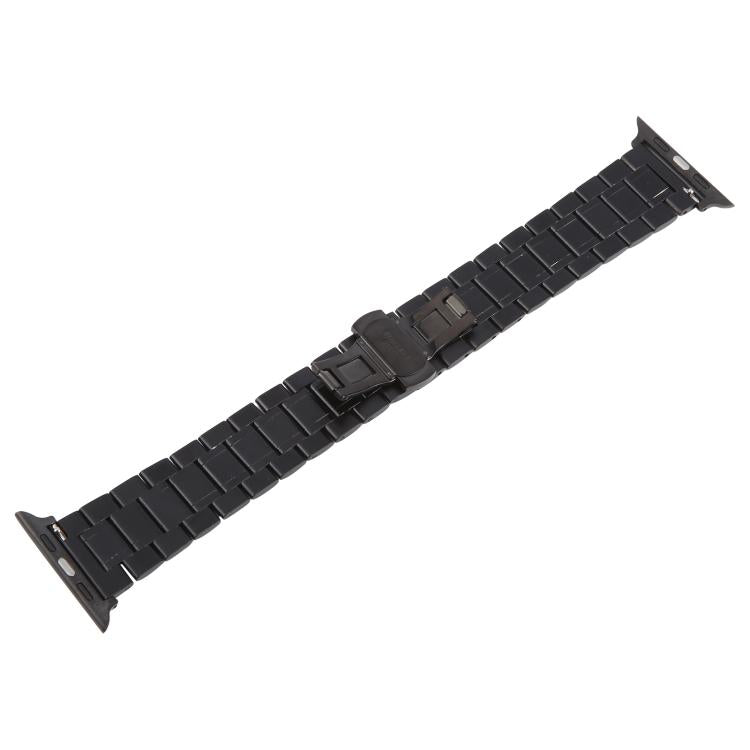For Apple Watch 42mm / 41mm / 40mm / 38mm Butterfly Buckle New Five Beads Stainless Steel Watch Band
