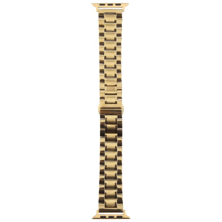 For Apple Watch 42mm / 41mm / 40mm / 38mm Butterfly Buckle New Five Beads Stainless Steel Watch Band
