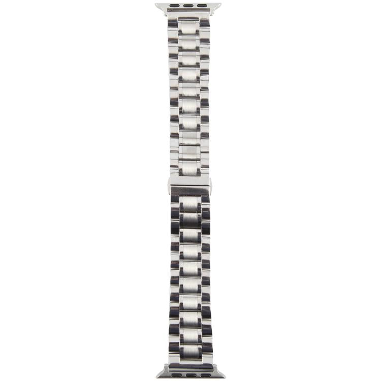 For Apple Watch 42mm / 41mm / 40mm / 38mm Butterfly Buckle New Five Beads Stainless Steel Watch Band