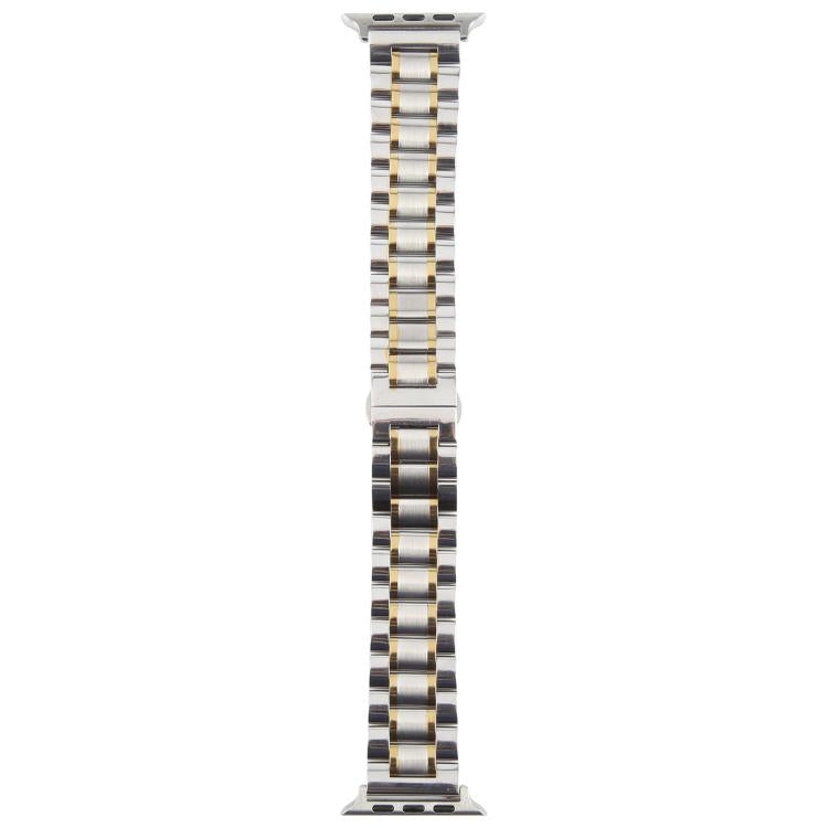 For Apple Watch 42mm / 41mm / 40mm / 38mm Butterfly Buckle New Five Beads Stainless Steel Watch Band