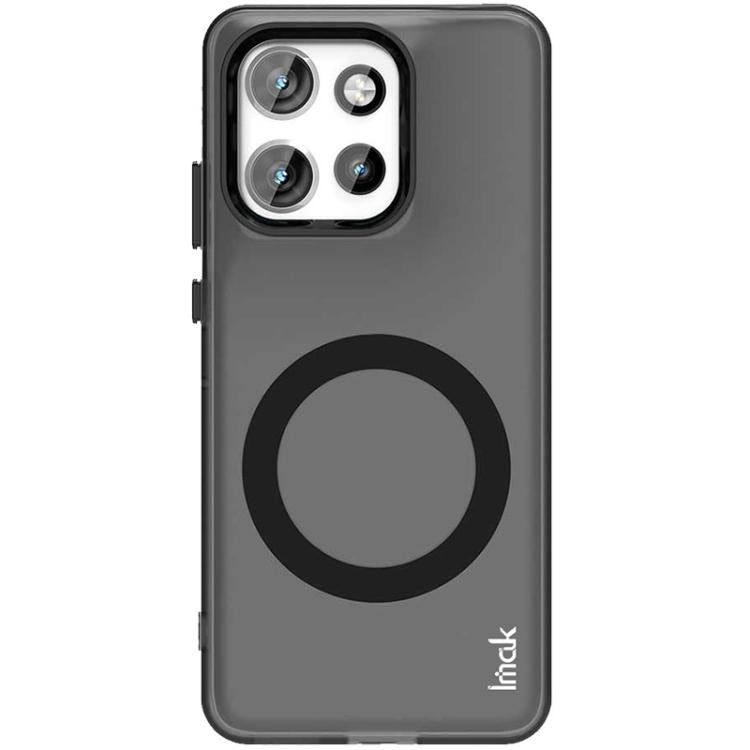 For Motorola Moto S50 IMAK Chocolate Series TPU + PET MagSafe Phone Case - Black