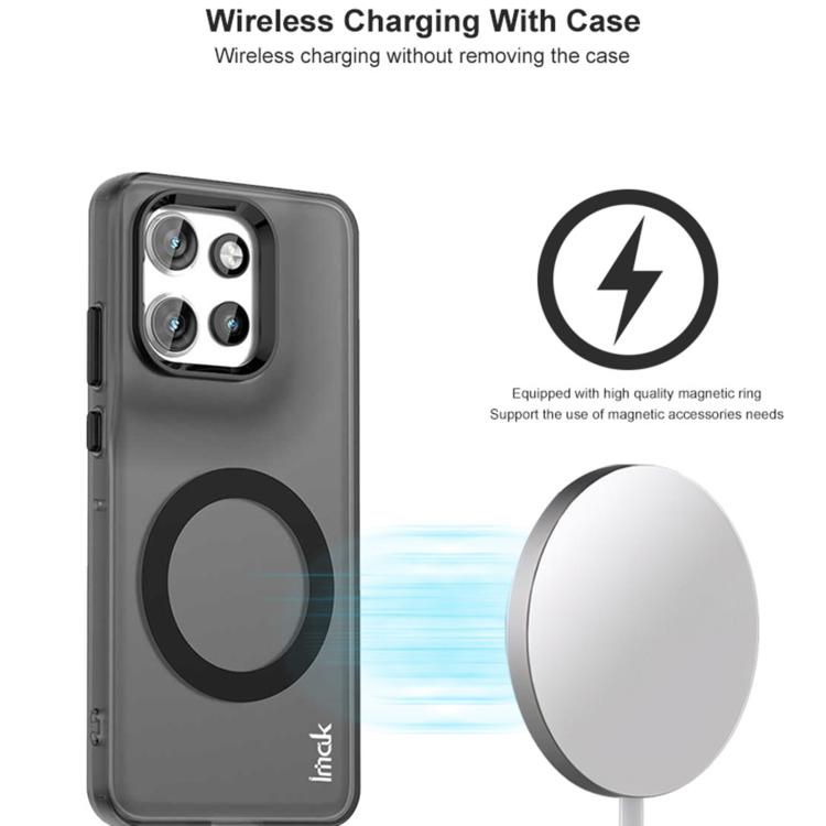 For Motorola Moto S50 IMAK Chocolate Series TPU + PET MagSafe Phone Case - Black