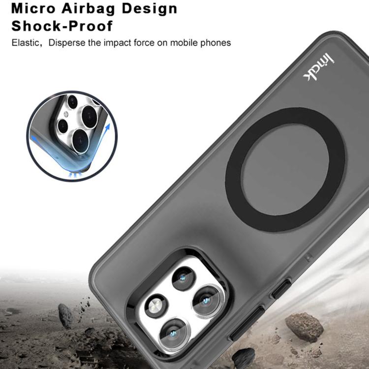 For Motorola Moto S50 IMAK Chocolate Series TPU + PET MagSafe Phone Case - Black