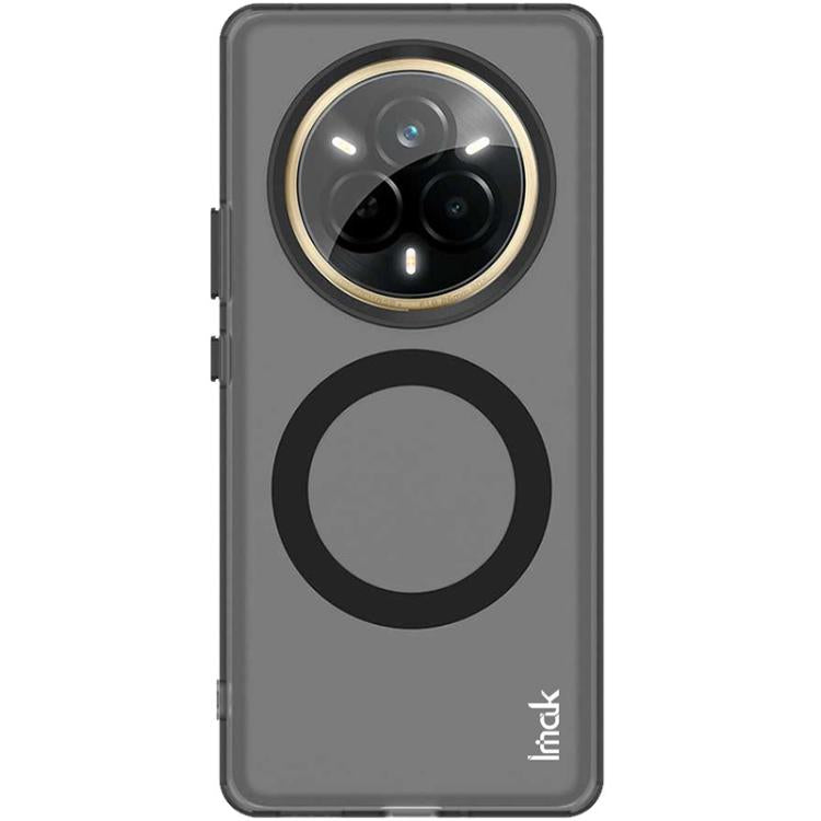 For Realme 14 Pro IMAK Chocolate Series TPU + PET MagSafe Phone Case - Black