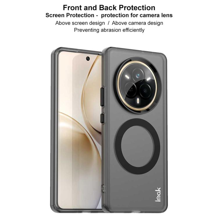 For Realme 14 Pro IMAK Chocolate Series TPU + PET MagSafe Phone Case - Black
