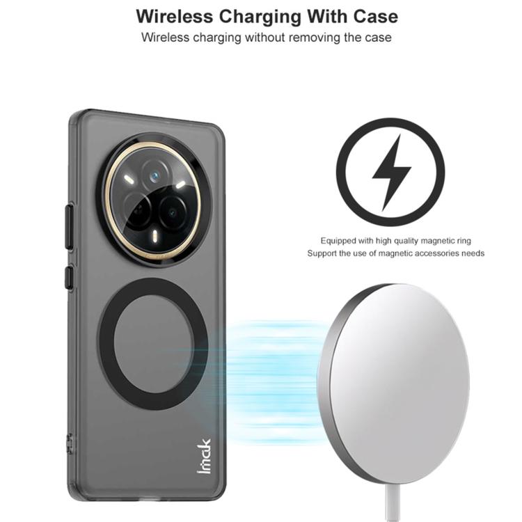 For Realme 14 Pro+ IMAK Chocolate Series TPU + PET MagSafe Phone Case - Black