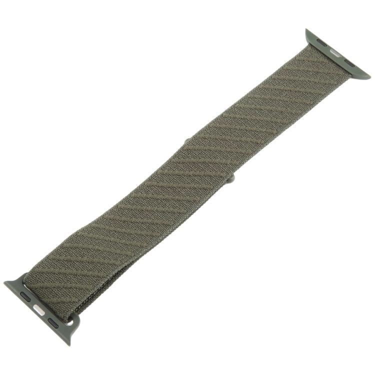 For Apple Watch 46mm / 49mm / 45mm / 44mm Twill Nylon Loop Hook and Loop Fastener Watch Band