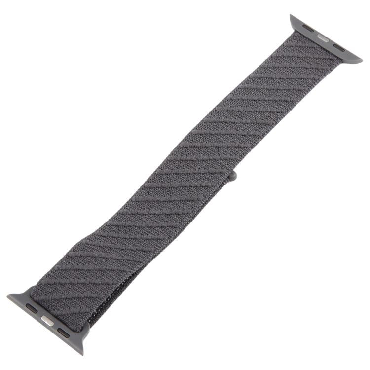 For Apple Watch 46mm / 49mm / 45mm / 44mm Twill Nylon Loop Hook and Loop Fastener Watch Band