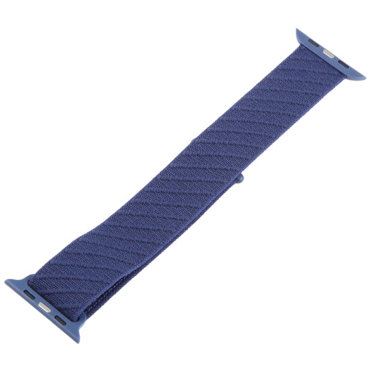 For Apple Watch 46mm / 49mm / 45mm / 44mm Twill Nylon Loop Hook and Loop Fastener Watch Band