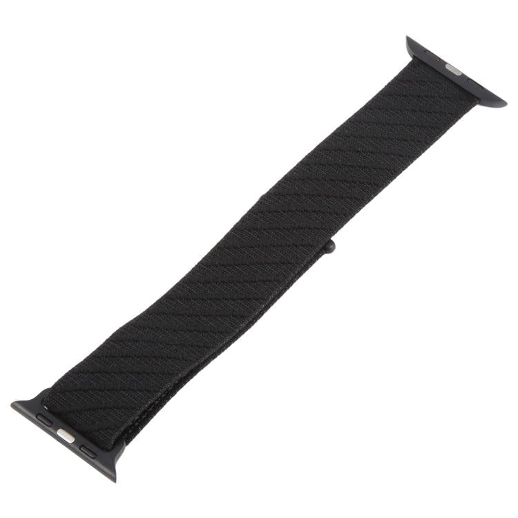 For Apple Watch 46mm / 49mm / 45mm / 44mm Twill Nylon Loop Hook and Loop Fastener Watch Band