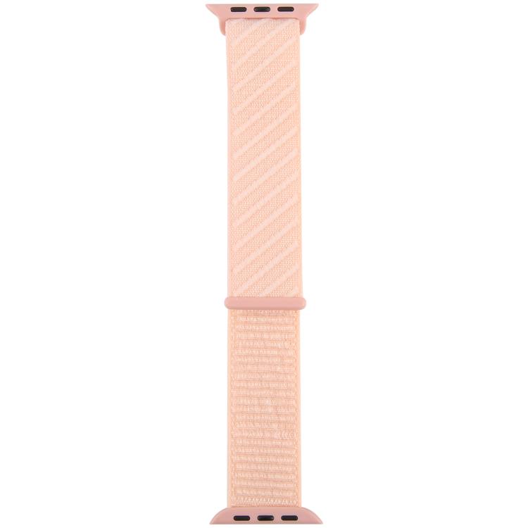 For Apple Watch 46mm / 49mm / 45mm / 44mm Twill Nylon Loop Hook and Loop Fastener Watch Band