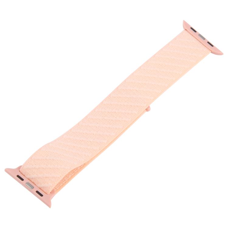 For Apple Watch 46mm / 49mm / 45mm / 44mm Twill Nylon Loop Hook and Loop Fastener Watch Band