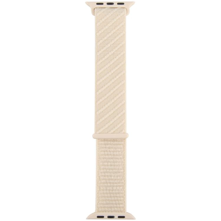 For Apple Watch 46mm / 49mm / 45mm / 44mm Twill Nylon Loop Hook and Loop Fastener Watch Band