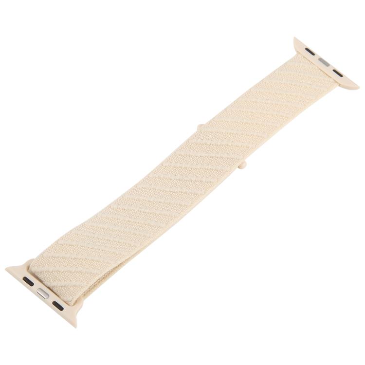 For Apple Watch 46mm / 49mm / 45mm / 44mm Twill Nylon Loop Hook and Loop Fastener Watch Band