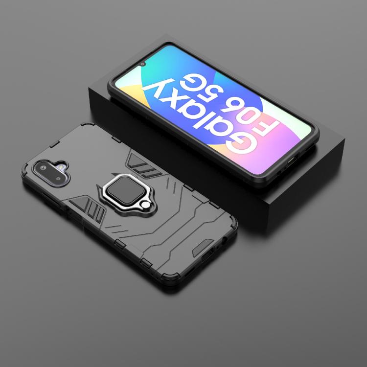 For Samsung Galaxy F06 5G PC + TPU Shockproof Protective Phone Case with Magnetic Ring Holder