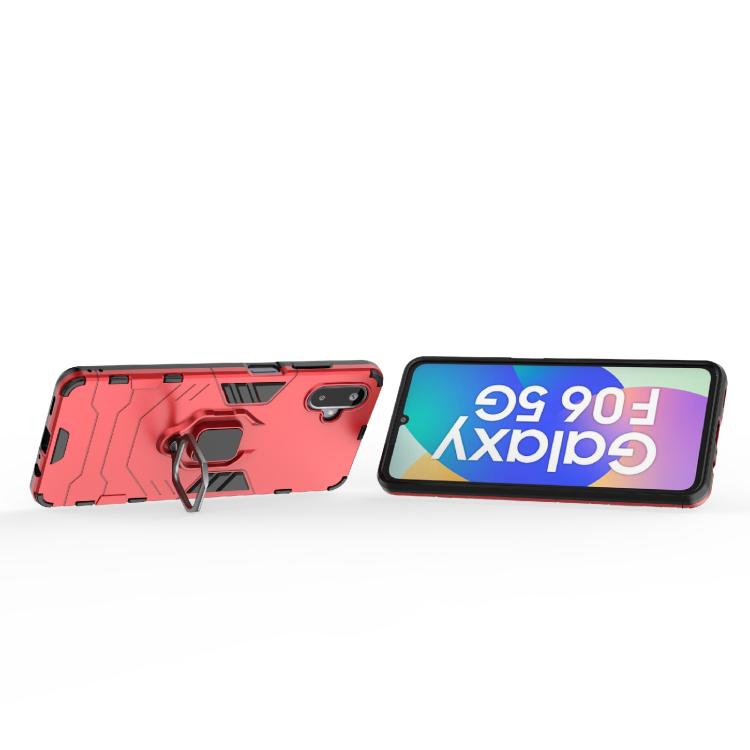 For Samsung Galaxy F06 5G PC + TPU Shockproof Protective Phone Case with Magnetic Ring Holder