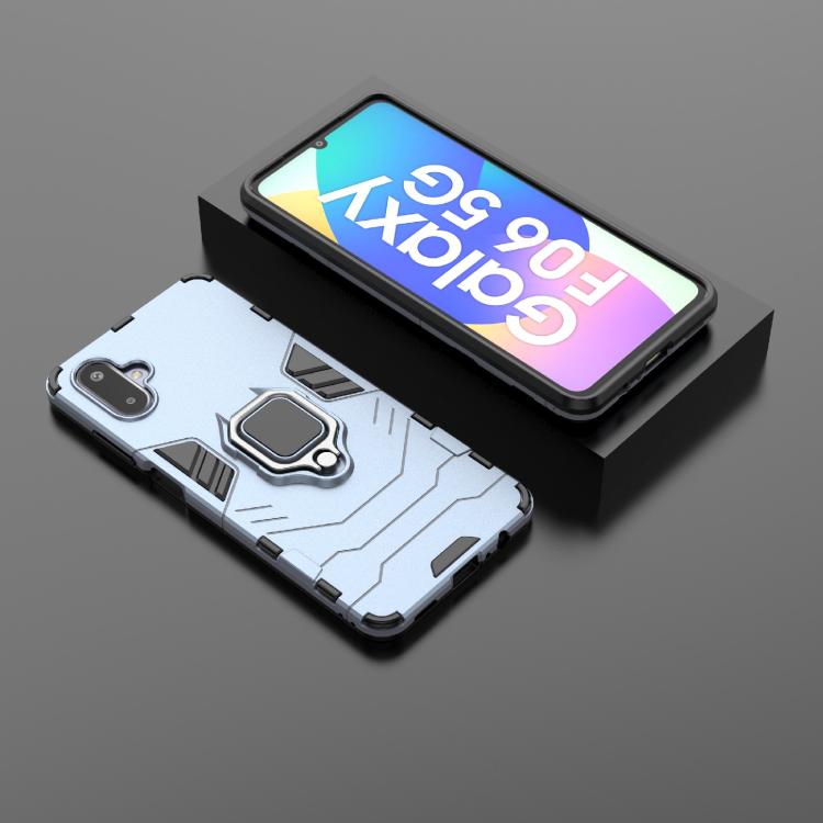 For Samsung Galaxy F06 5G PC + TPU Shockproof Protective Phone Case with Magnetic Ring Holder