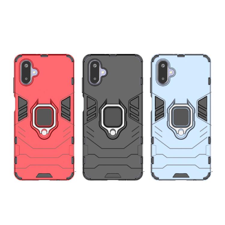 For Samsung Galaxy F06 5G PC + TPU Shockproof Protective Phone Case with Magnetic Ring Holder