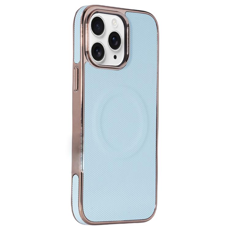 For iPhone 11 Pro Electroplating Soft Side Sticker Leather MagSafe Phone Case