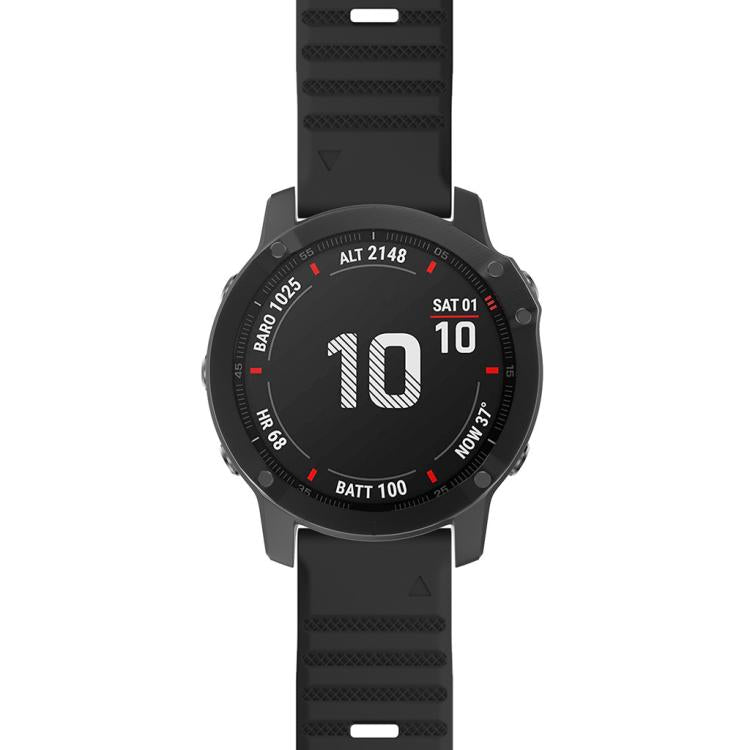 For Garmin QuickFit 26mm Kalebol Concave Texture Silicone Watch Band