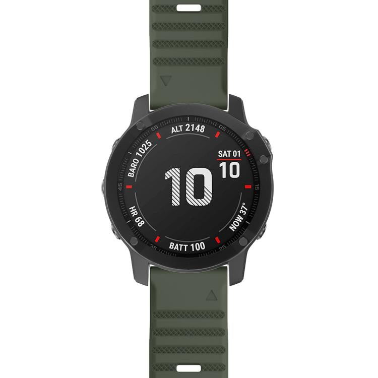 For Garmin QuickFit 26mm Kalebol Concave Texture Silicone Watch Band