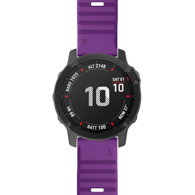 For Garmin QuickFit 26mm Kalebol Concave Texture Silicone Watch Band