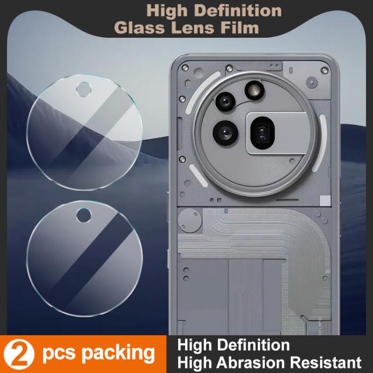 For Nothing Phone 3a Pro 2 PCS/Set IMAK HD Glass Rear Camera Lens Film