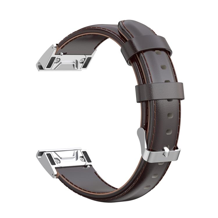 For Garmin QuickFit 22mm Kalebol Waxed Calfskin Leather Watch Band