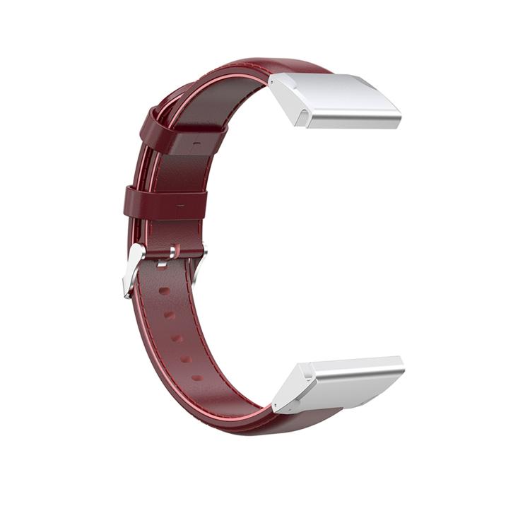 For Garmin QuickFit 22mm Kalebol Waxed Calfskin Leather Watch Band