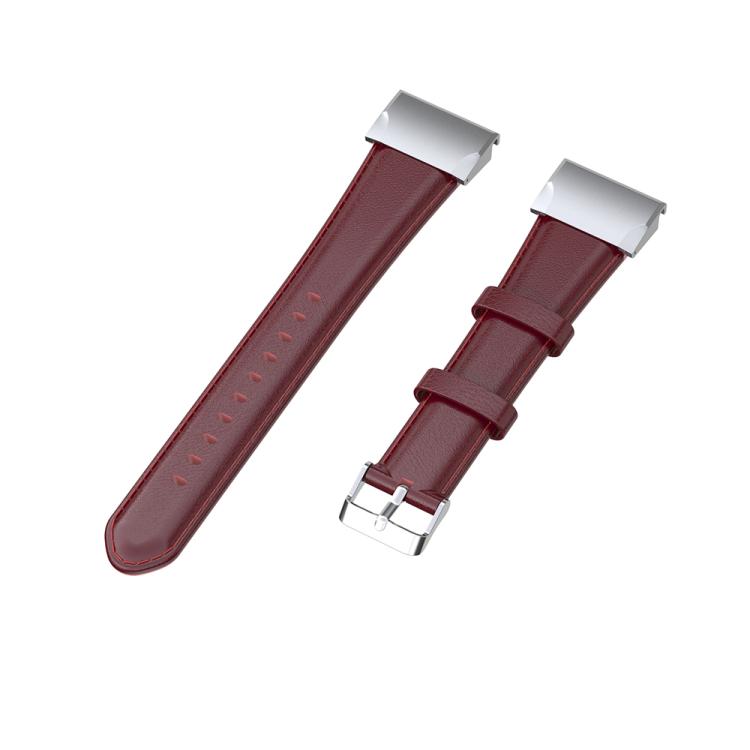 For Garmin QuickFit 22mm Kalebol Waxed Calfskin Leather Watch Band