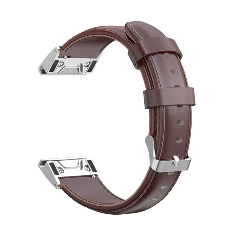 For Garmin QuickFit 22mm Kalebol Waxed Calfskin Leather Watch Band