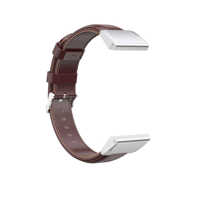 For Garmin QuickFit 22mm Kalebol Waxed Calfskin Leather Watch Band