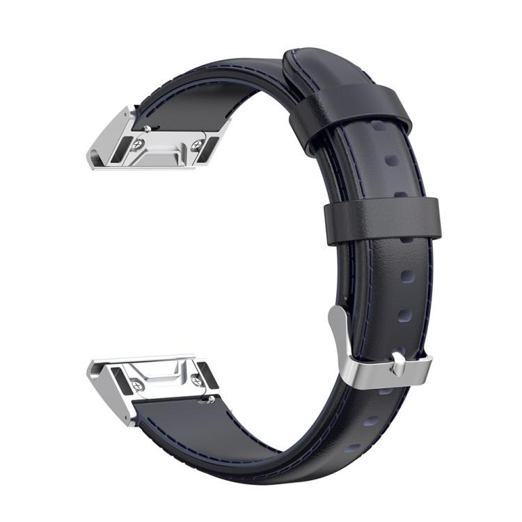 For Garmin QuickFit 26mm Kalebol Waxed Calfskin Leather Watch Band