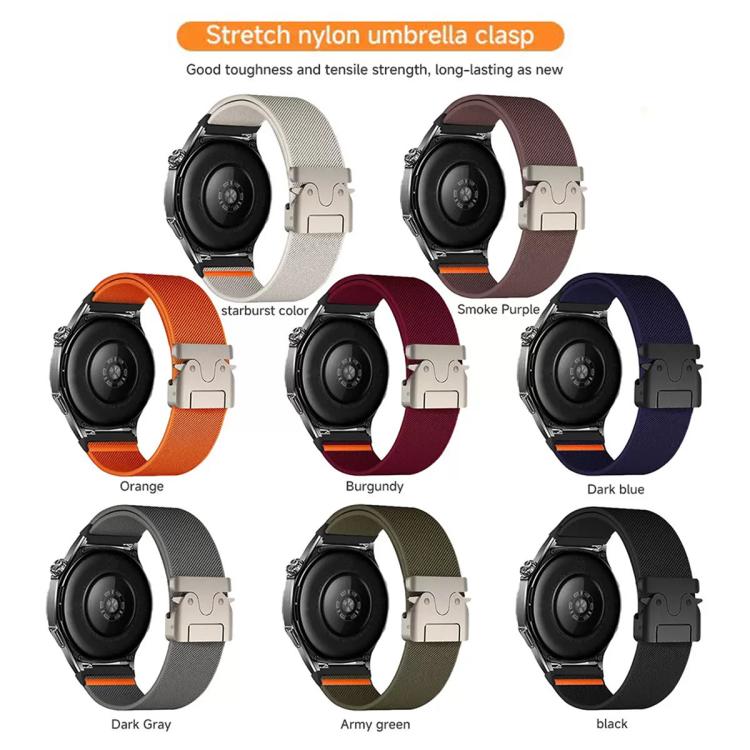 22mm Parachute Buckle Elastic Nylon Watch Band