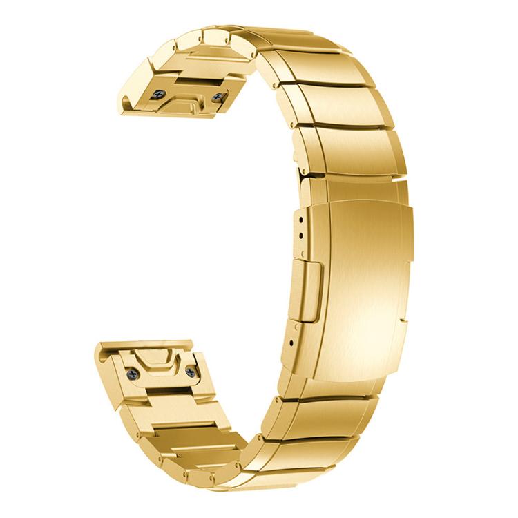 For Garmin QuickFit 26mm Kalebol Turtle Back Buckle Stainless Steel Watch Band