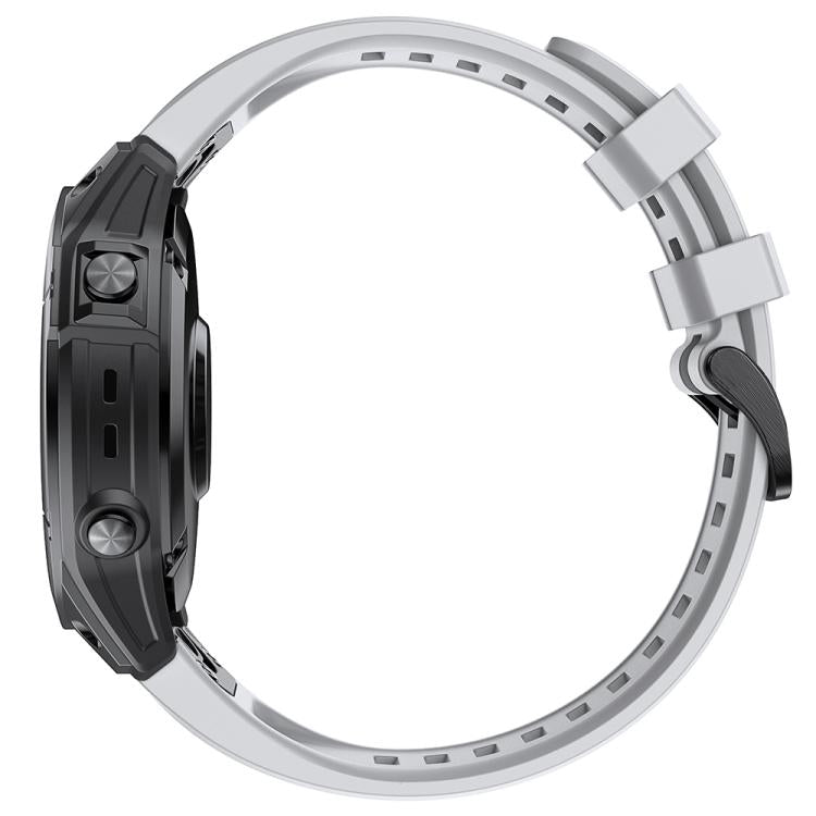 For Garmin QuickFit 26mm Kalebol Ladder Silicone Watch Band