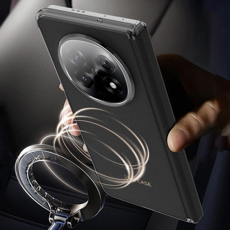 For OPPO Find N5 GKK Ultra-thin Plain Leather Hinge MagSafe Phone Case