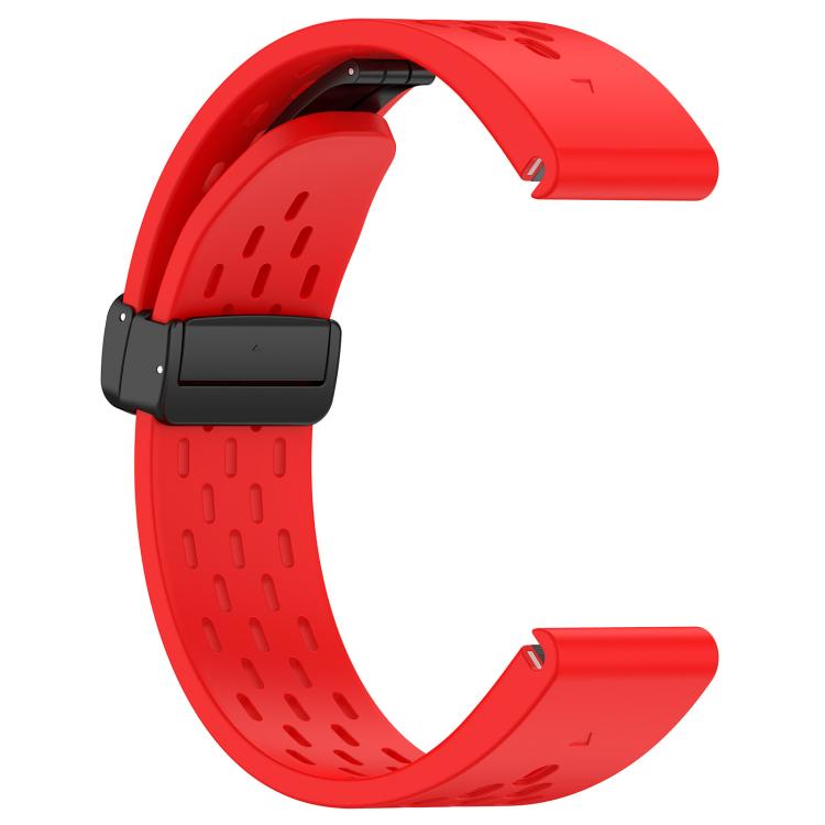 For Garmin QuickFit 20mm Kalebol Magnetic Buckle Silicone Watch Band