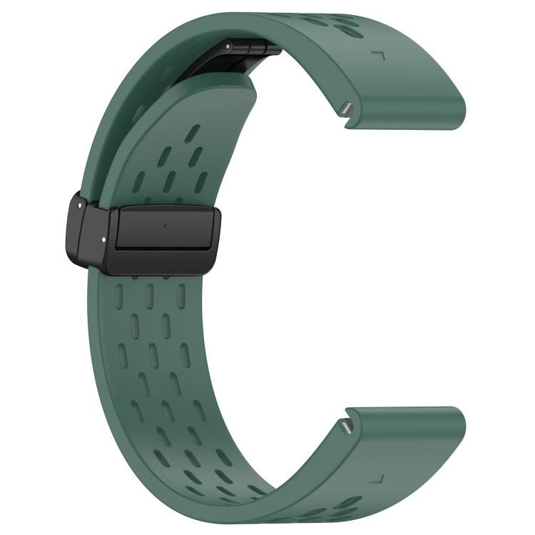 For Garmin QuickFit 20mm Kalebol Magnetic Buckle Silicone Watch Band