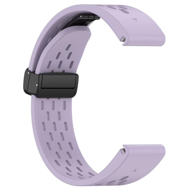 For Garmin QuickFit 20mm Kalebol Magnetic Buckle Silicone Watch Band