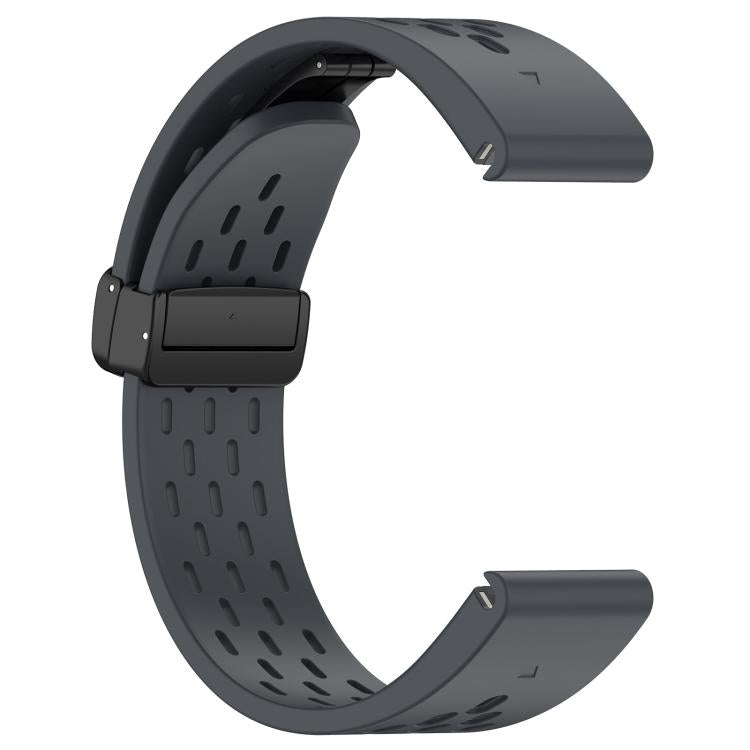 For Garmin QuickFit 22mm Kalebol Magnetic Buckle Silicone Watch Band