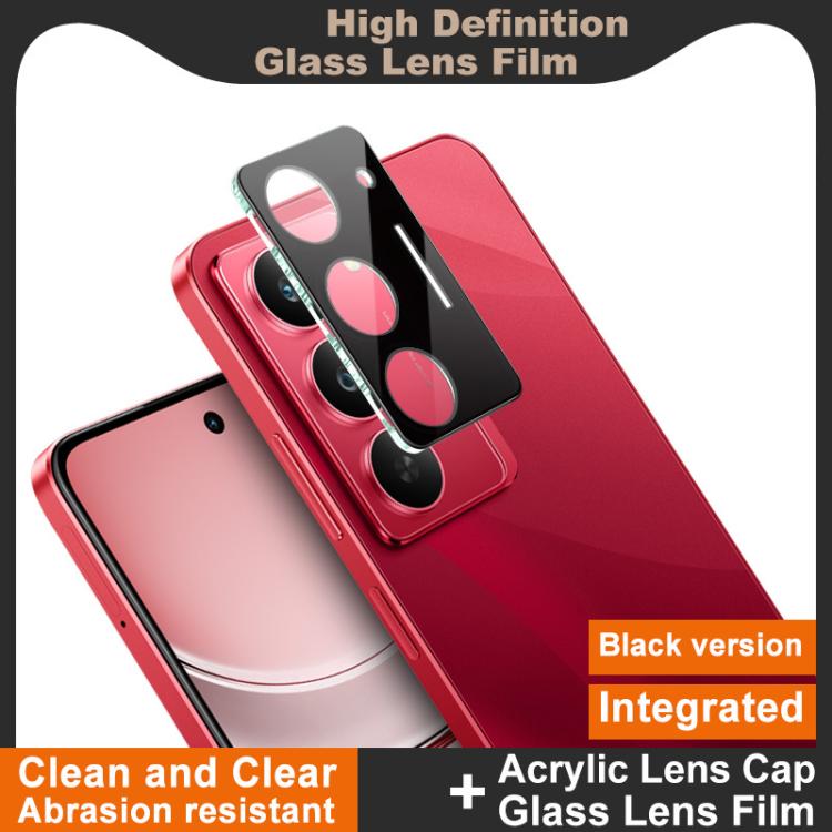 For Realme V60 Pro 5G IMAK Rear Camera Lens Glass Film Black Version