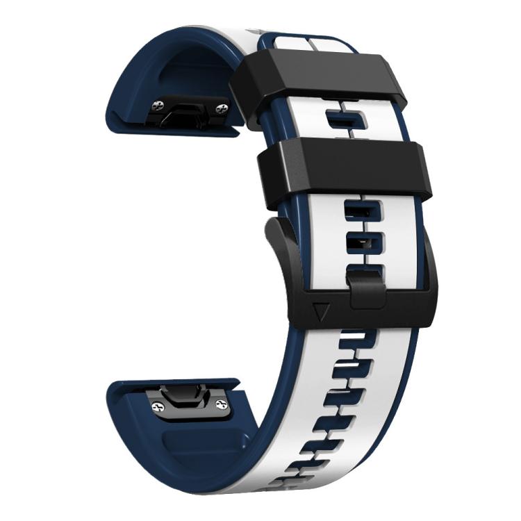 For Garmin QuickFit 22mm Kalebol Two-color Pin Silicone Watch Band