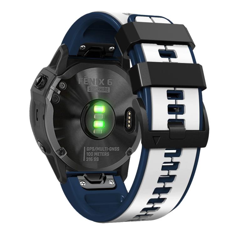 For Garmin QuickFit 22mm Kalebol Two-color Pin Silicone Watch Band