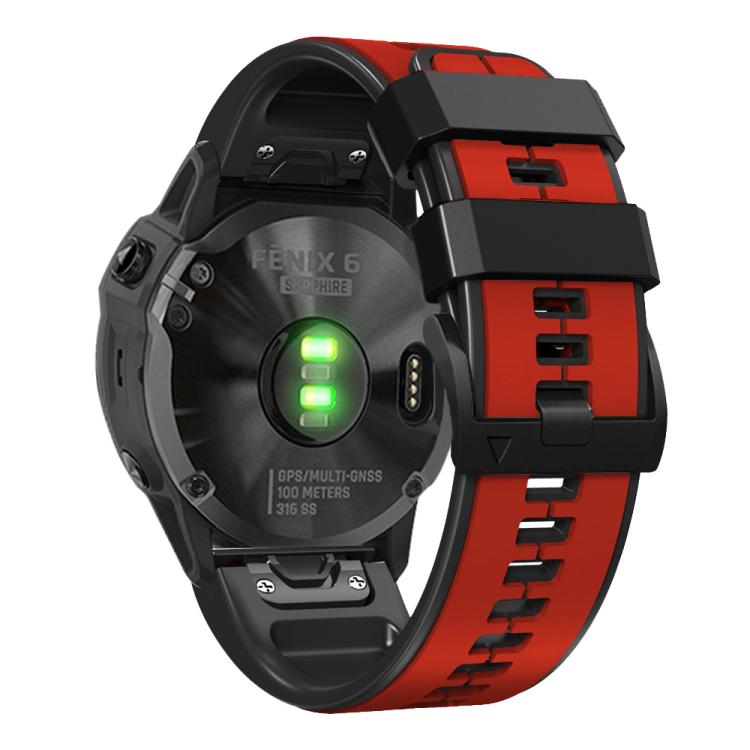 For Garmin QuickFit 22mm Kalebol Two-color Pin Silicone Watch Band