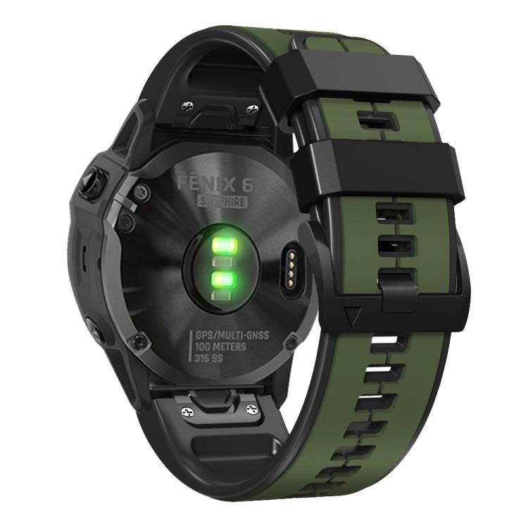 For Garmin QuickFit 22mm Kalebol Two-color Pin Silicone Watch Band