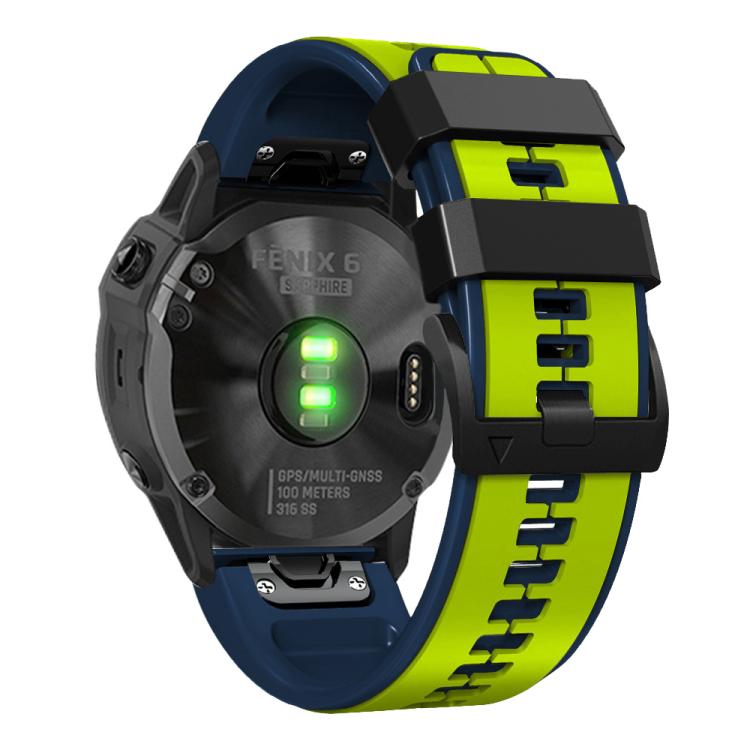 For Garmin QuickFit 22mm Kalebol Two-color Pin Silicone Watch Band